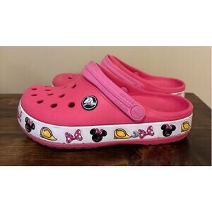 Crocs Disney Crocband Minnie Mouse Pink Clog Slip On Shoes Children size 11